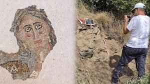 Mozaikë të periudhës romake të zbuluar në Qesarat të Tepelenës.