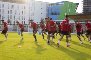 Kombëtarja shqiptare gjatë stërvitjes para Shqipëri-Bjellorusi 2026